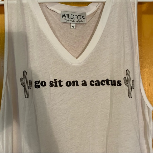 Wildfox Go Sit on a Cactus Flowy tank - Picture 6 of 6